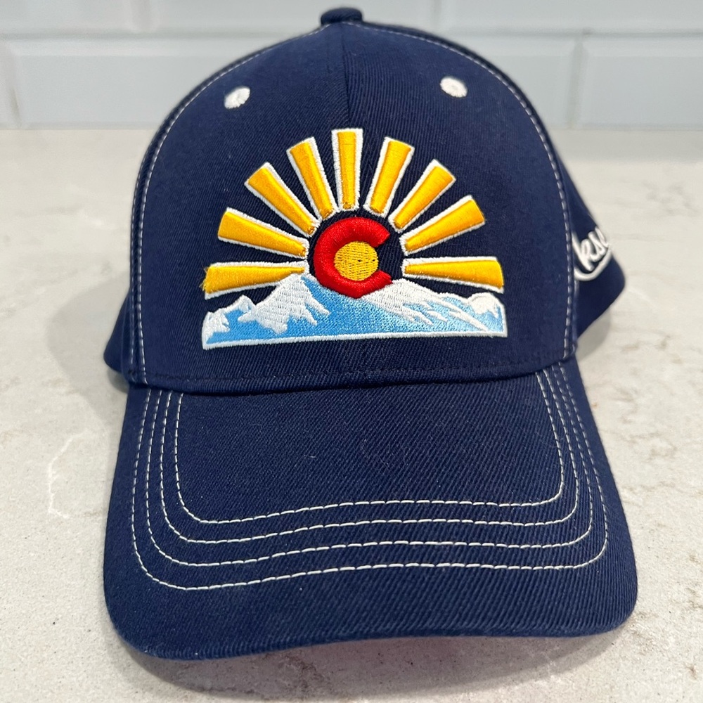 Aksels Colorado Sunset Navy Blue Baseball Hat / Cap, Sz - L/XL